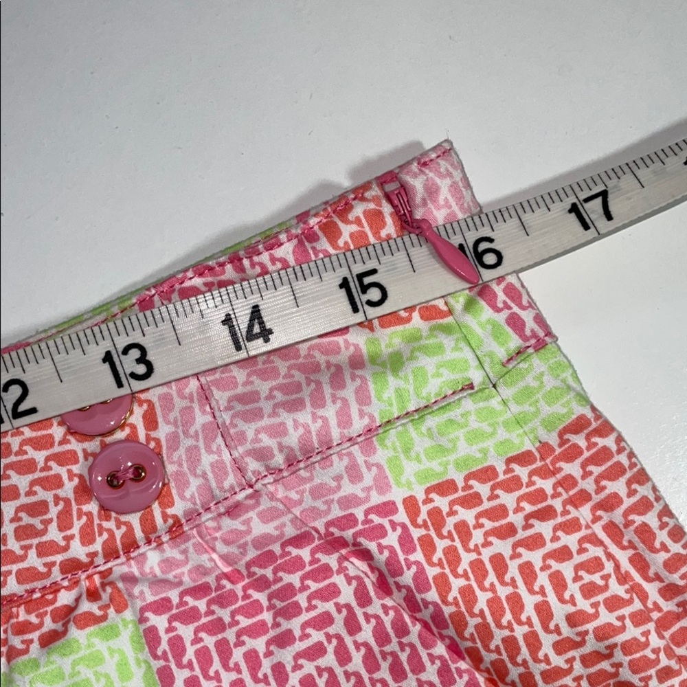 Vineyard Vines Patchwork Whales Skirt Sz 6 Pink Green Preppy Cotton Golf Tennis - Picture 8 of 10